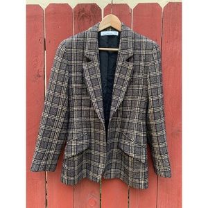 Anne Klein | 90’s Vintage Plaid Blazer
